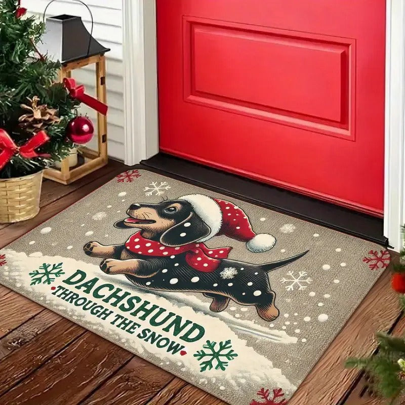 Holiday-Themed Decorative Floor Mat Bowlift