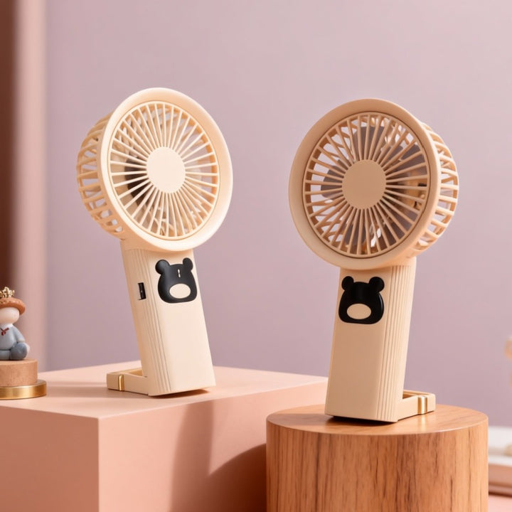 Portable hand-held fan with animal design Bowlift