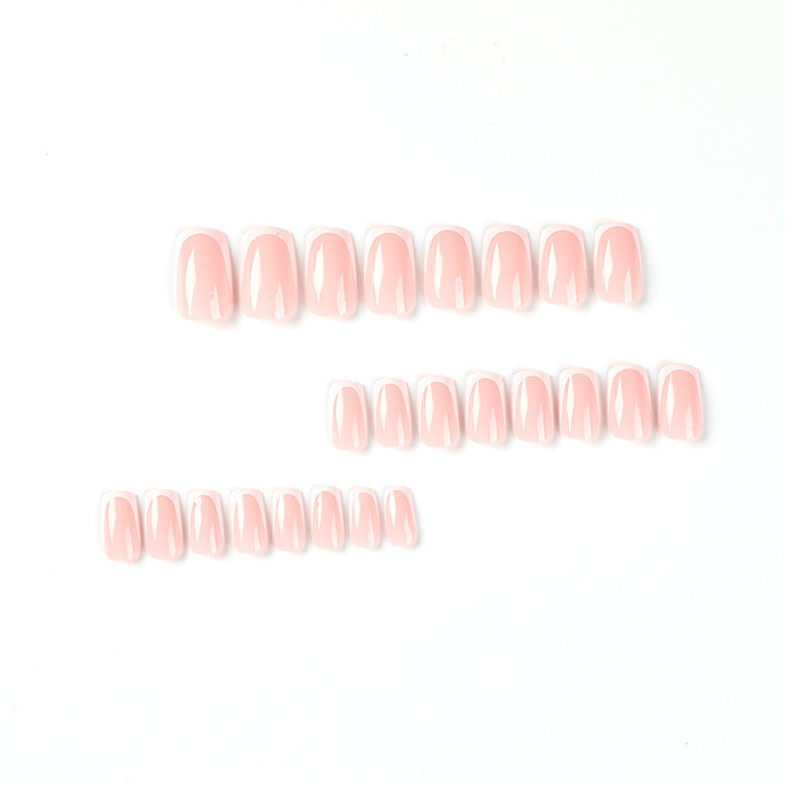 Acrylic nails with elegant French tip Bowlift