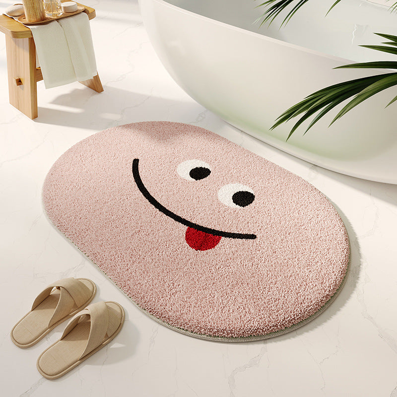 Playful Cartoon-Themed Bath Mat