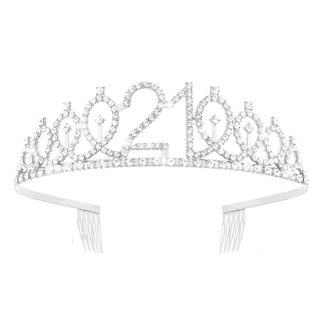 Women's Crystal-Embellished Tiara with Elegant Design Bowlift