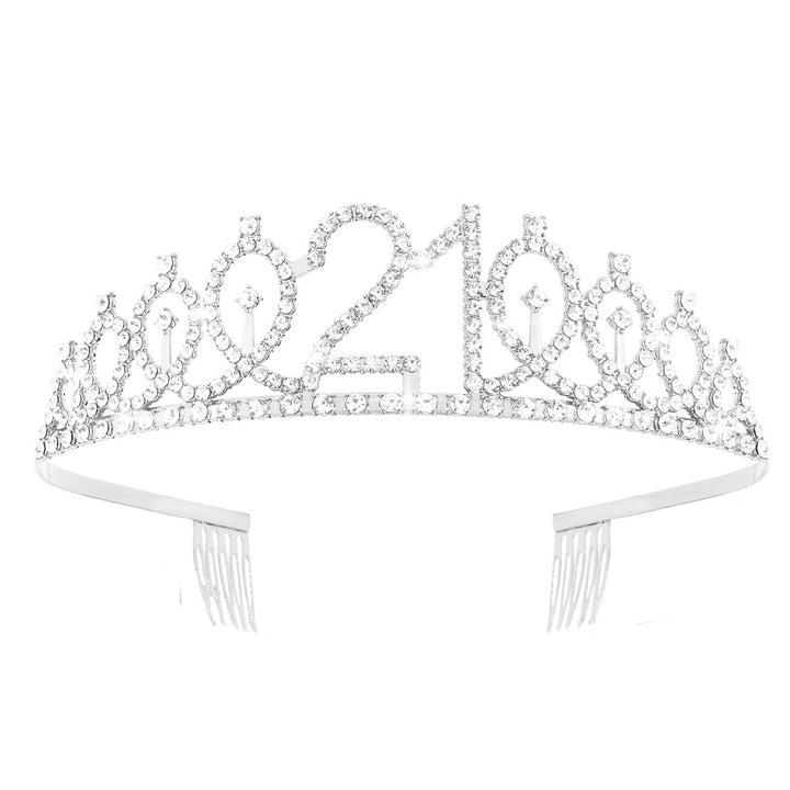 Women's Crystal-Embellished Tiara with Elegant Design Bowlift