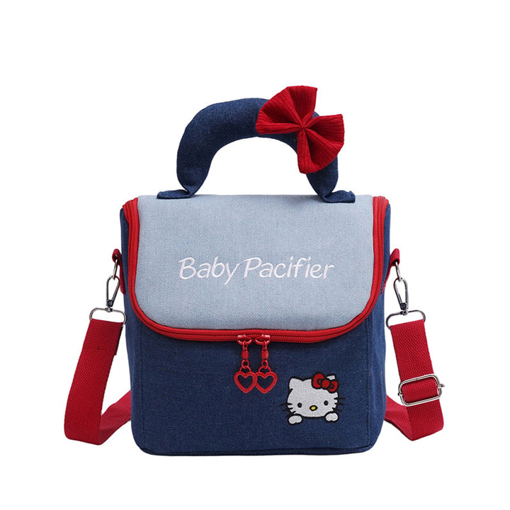 Stylish Denim Pacifier Bag Bowlift