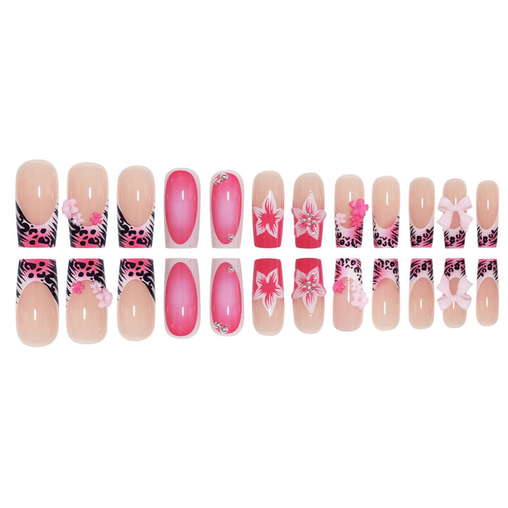 Artistic Floral Press-On Nail Art Set Bowlift