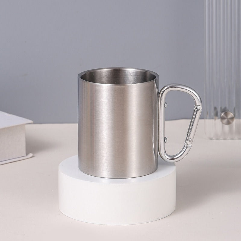 Women's Stainless Steel Coffee Mug with Carabiner Handle Bowlift