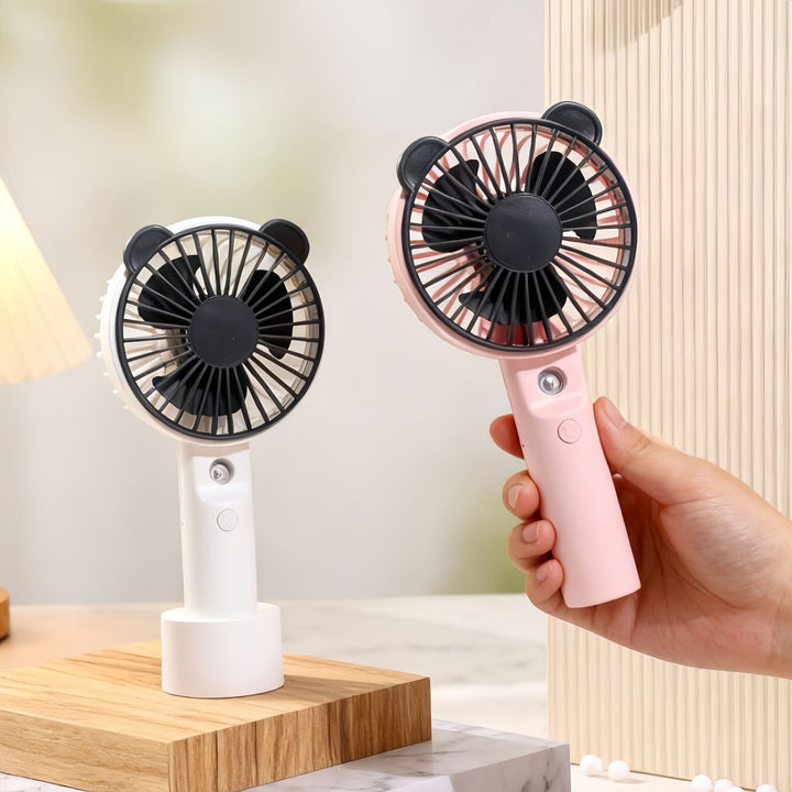 Women Portable Hand Fan with Spray Function Bowlift