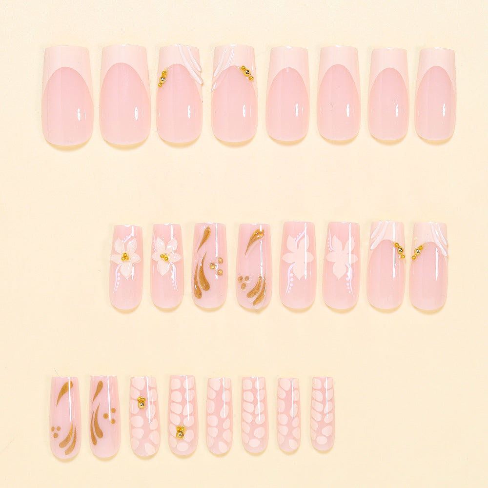 Decorative 3D Floral Nail Art Tips Bowlift