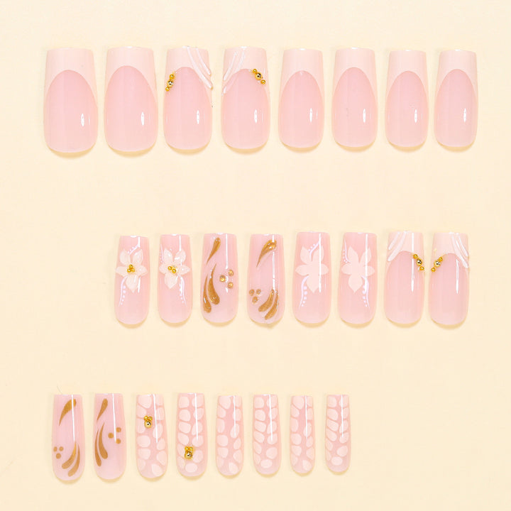 Decorative 3D Floral Nail Art Tips Bowlift
