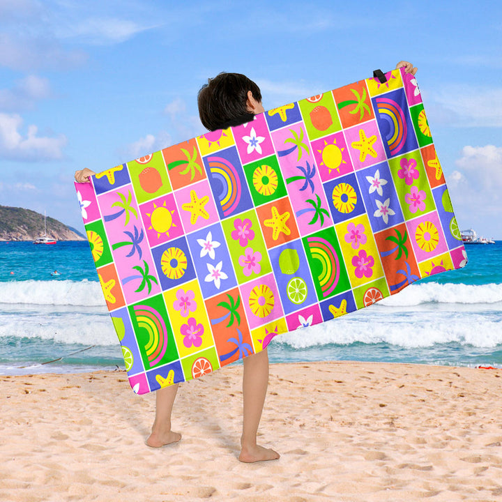 Beach blanket with colorful cupcake design Bowlift