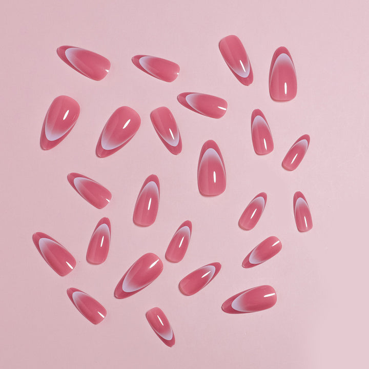 Elegant Almond-Shaped Press-On Nail Set Bowlift