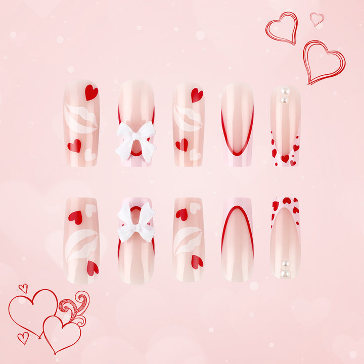 Romantic Nail Art Design Bowlift