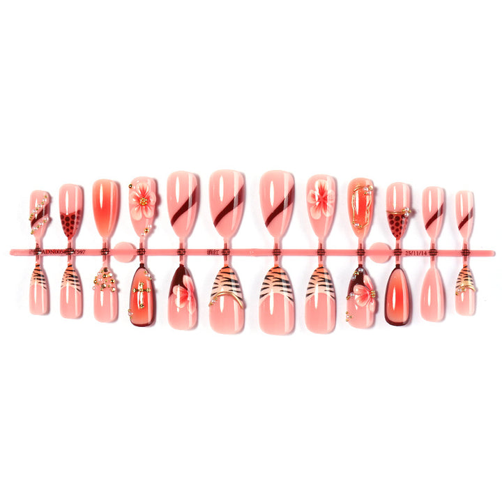 Floral Articulate Press-On Nail Set Bowlift
