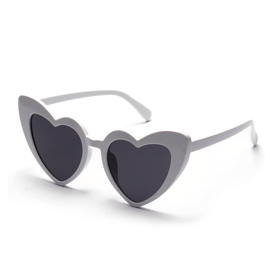 Women Heart-shaped Sunglasses Bowlift