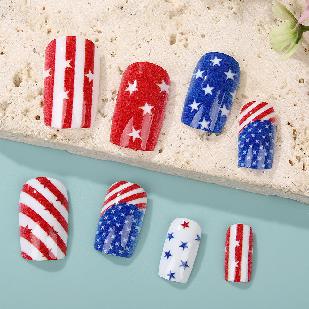 Artificial nails with national design Bowlift