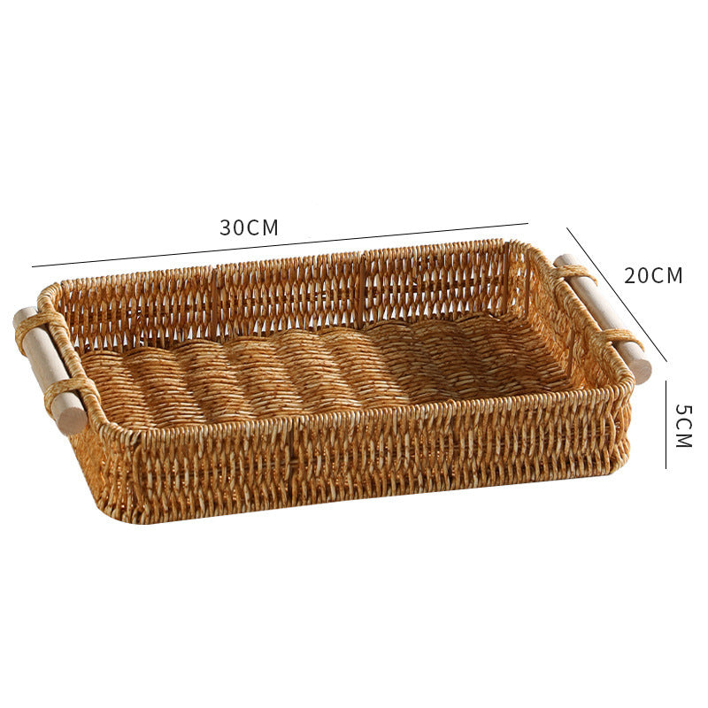 Handwoven Decorative Serving Tray Bowlift