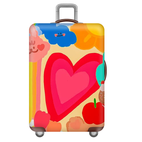 Women's Hard Shell Suitcase with Cheerful Bowlift Design