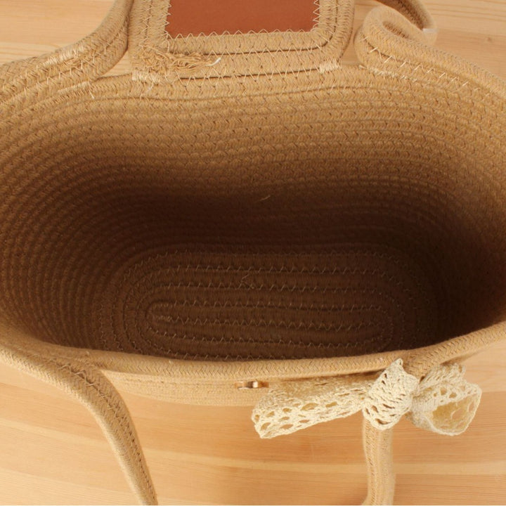 Elegant Bast shoulder bag with leather details Bowlift