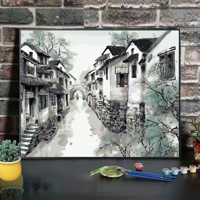 Scenic Mountain Landscape Art Canvas Print Bowlift