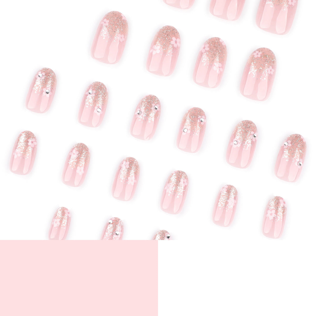 Artful gel nails with sparkling accents Bowlift