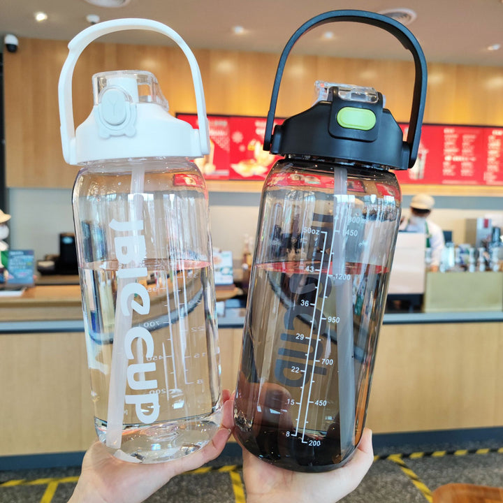 Women's large water bottle with leak-proof lid and straw Bowlift