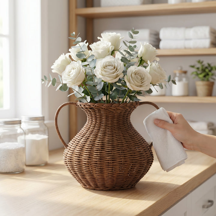 Handwoven decoration bouquet holder Bowlift