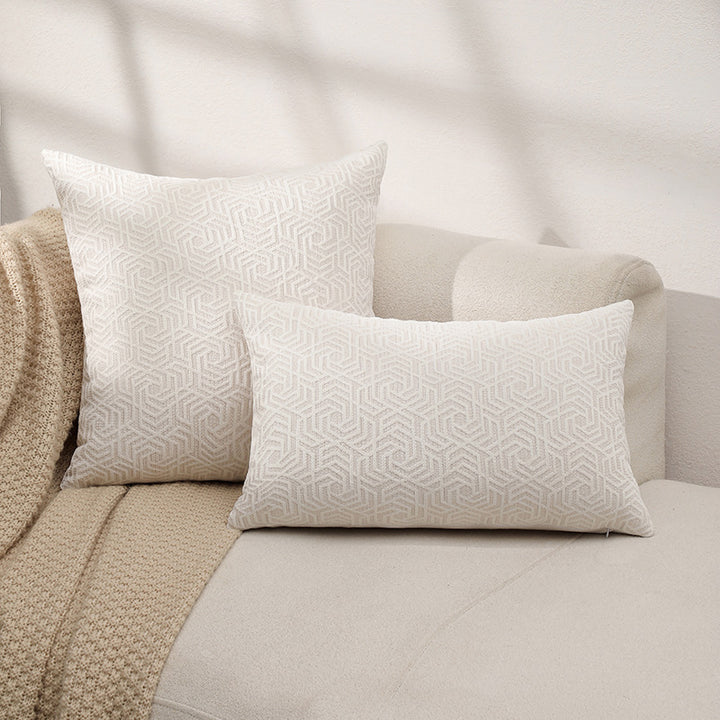 Textured Leaf Patterned Throw Pillow