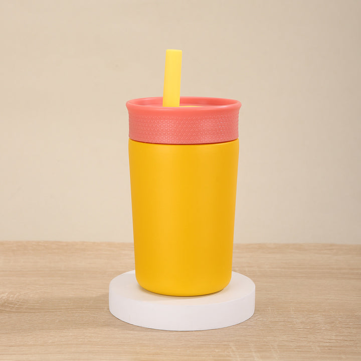 Ladies Insulated Drinking Bottle with Silicone Lid and Straw Bowlift