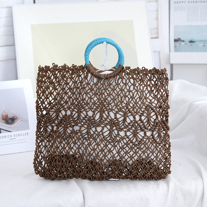 Macramé Tote Bag with Artistic Designs Bowlift