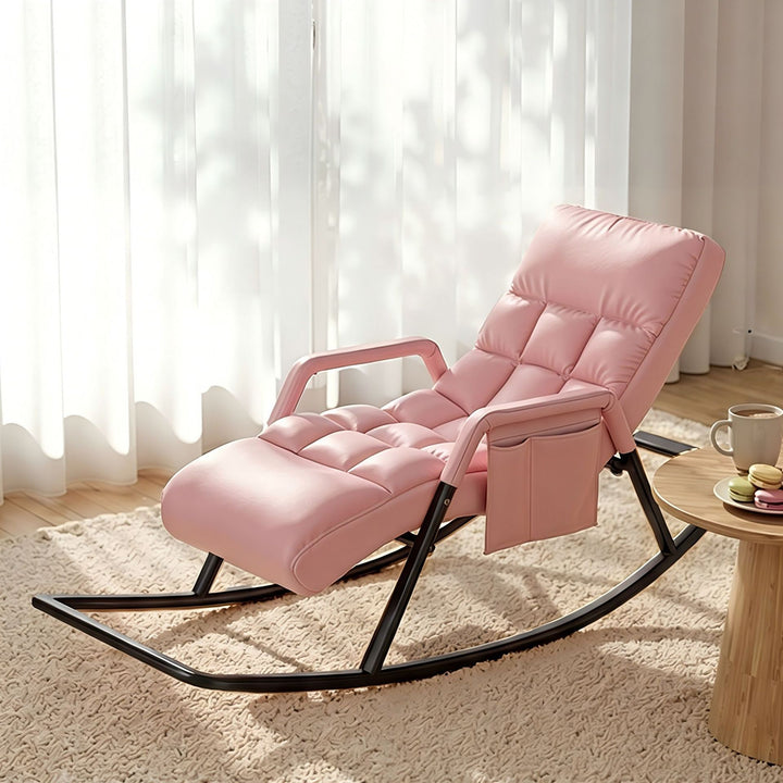 Ladies rocking chair with ergonomic design and luxurious upholstery Bowlift