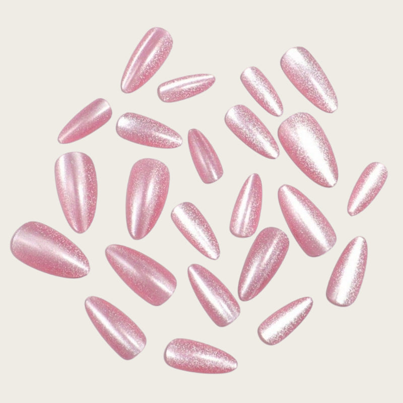 Shiny artificial nails with elegant ombre effect Bowlift
