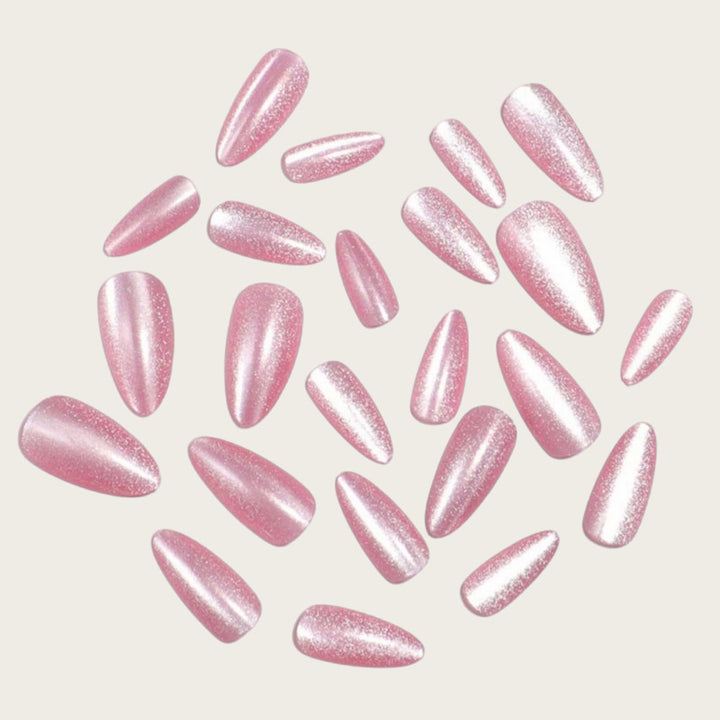 Shiny artificial nails with elegant ombre effect Bowlift