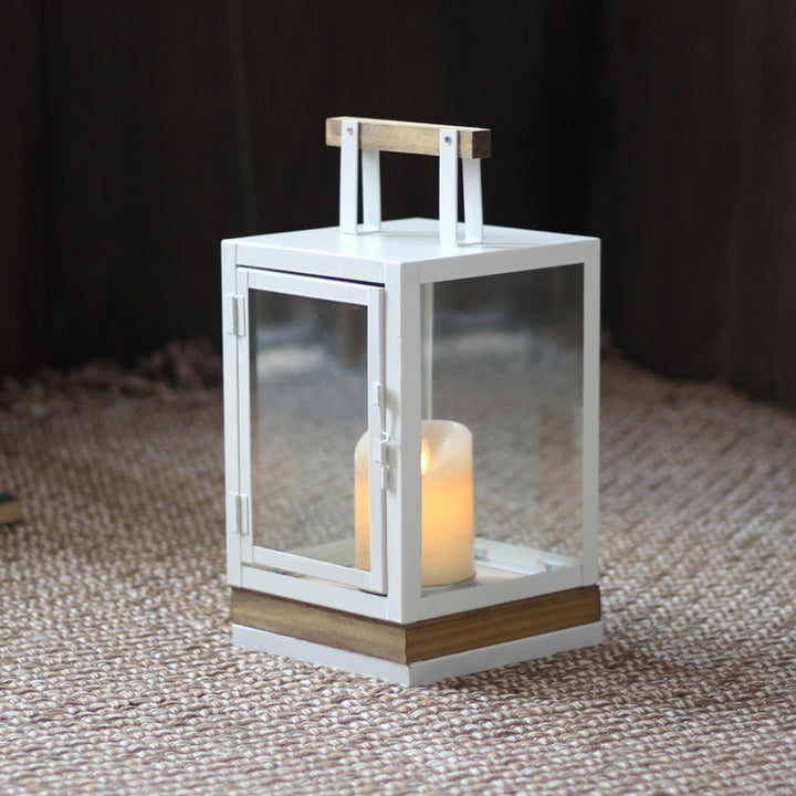 Decorative Lantern with Wooden Handle Bowlift