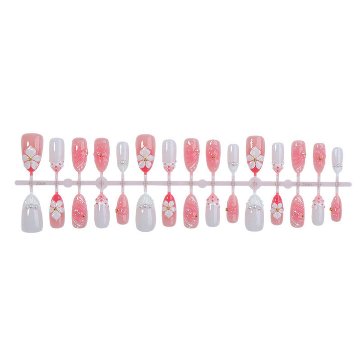 Artistic Floral Press-On Nail Collection Bowlift