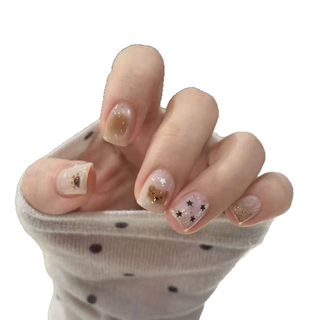 Celestial-Themed Press-On Nail Art Bowlift