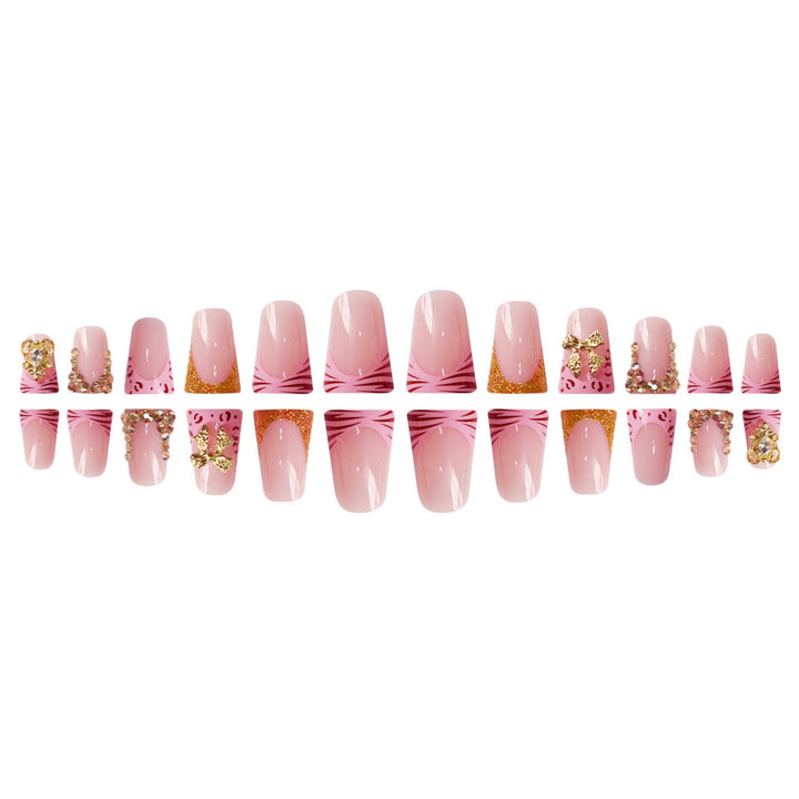 Decorative Gem-Embellished Press-On Nail Extensions Bowlift