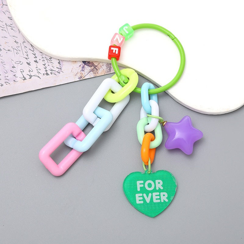 Playful keychain with colorful plastic chains Bowlift