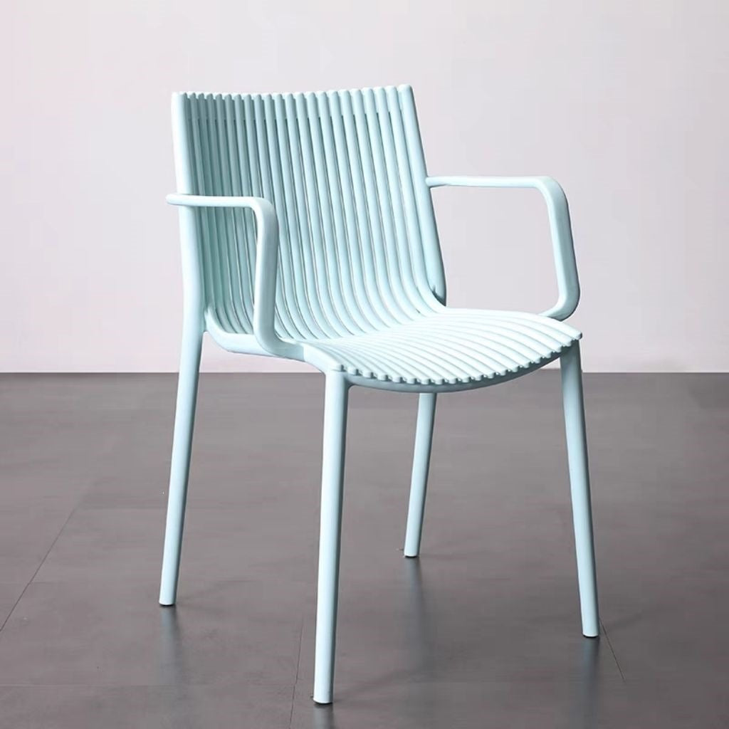 Contemporary Slatted Dining Chair Bowlift