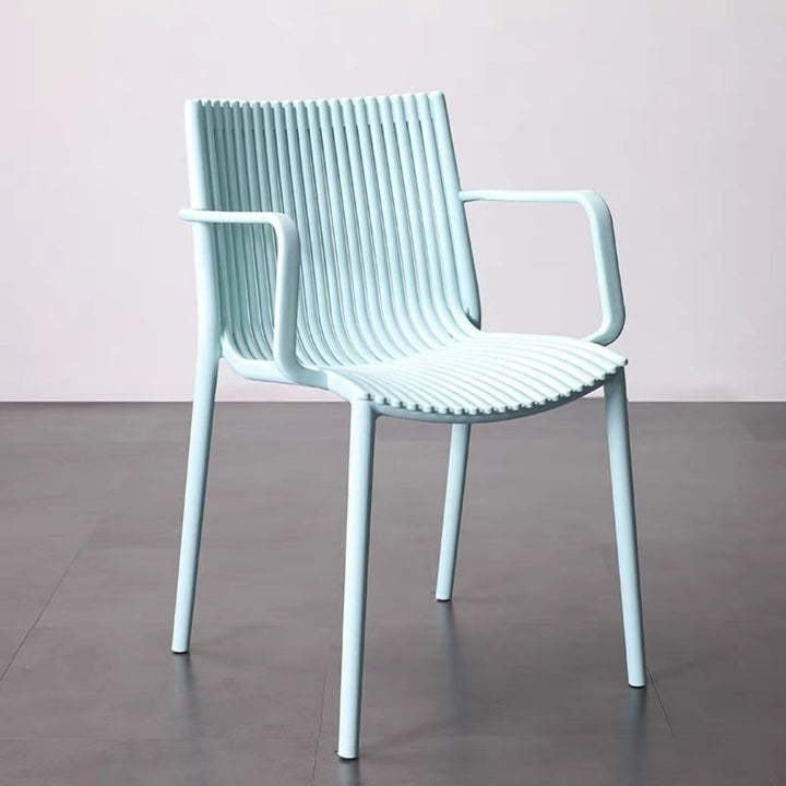 Contemporary Slatted Dining Chair Bowlift