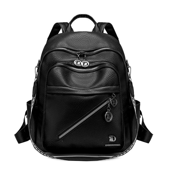 Multi-Compartment Stylish Leather Backpack Bowlift