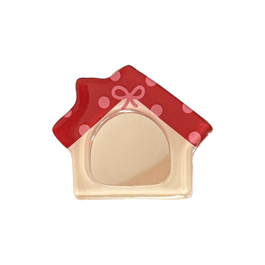 Hand mirror in cute house design Bowlift