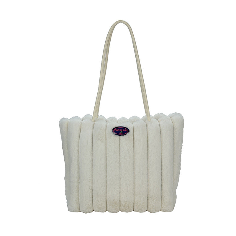 Plush Textured Tote Bag