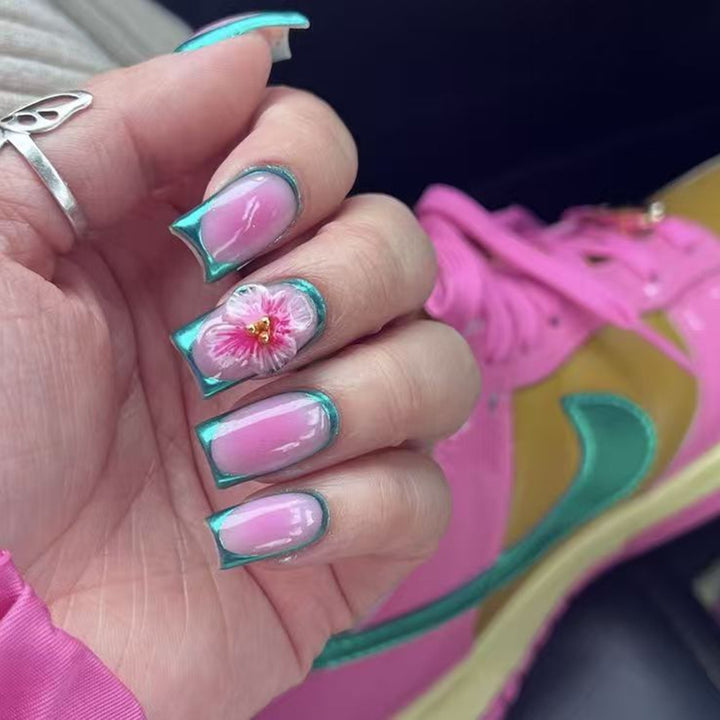 Creative nail art with floral applications Bowlift