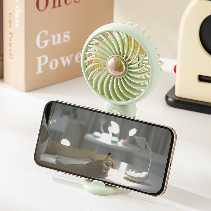 Unisex portable hand cooling fan with Peltier cooling module, stepless speed control and LED digital display Bowlift