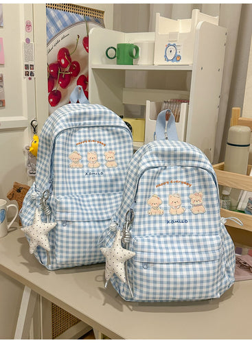 Cute Checkered Patterned Backpack