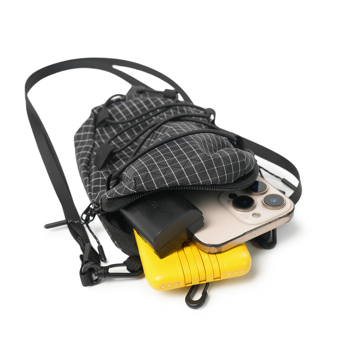 Lightweight Ripstop Sling Crossbody Pouch with Elastic Bungee System Bowlift