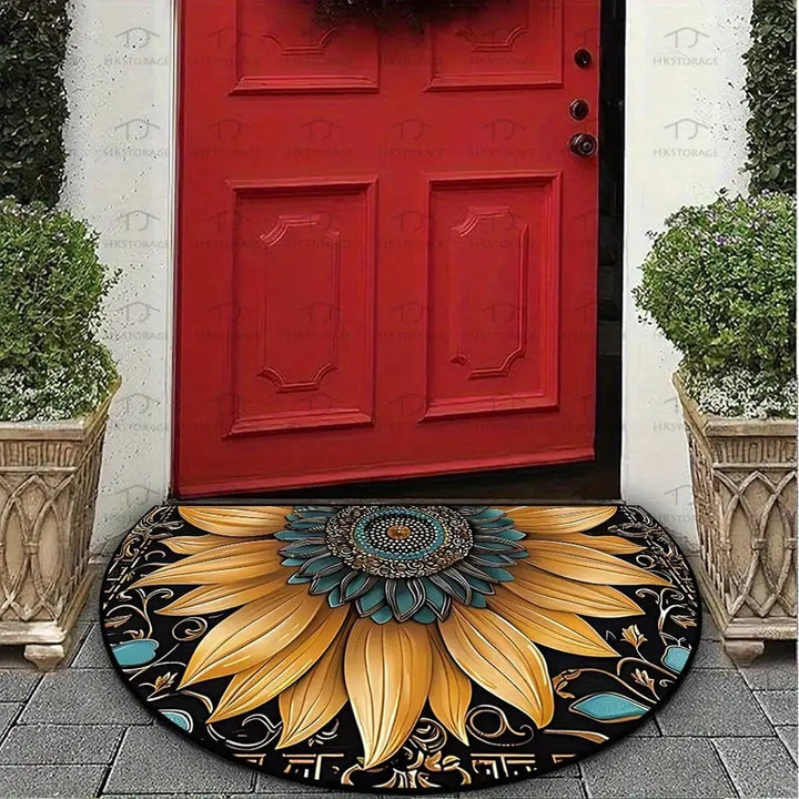 Floral Patterned Welcome Mat Bowlift