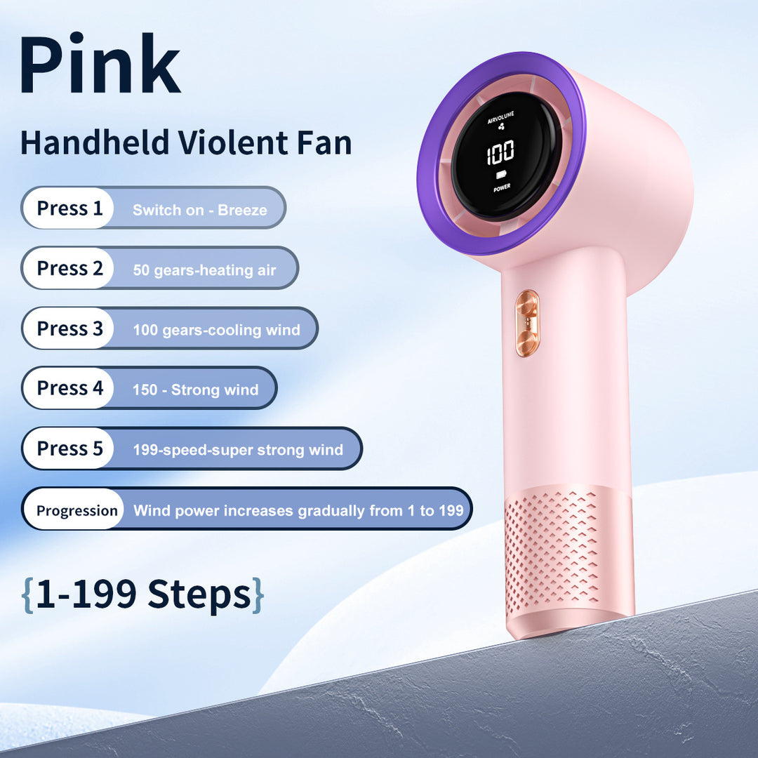 Unisex Smart Touchscreen Handheld Wind Control Fan Bowlift