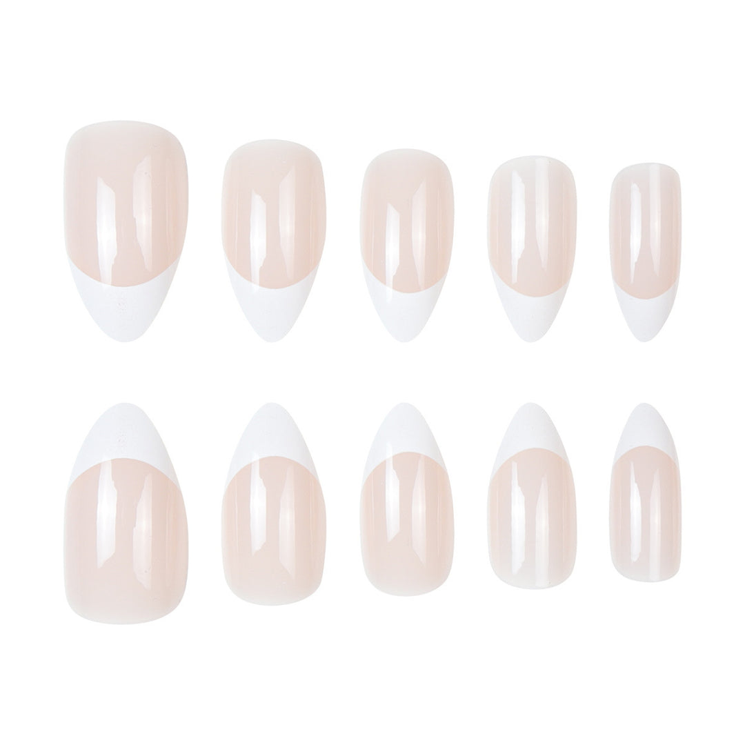 Elegant French Tip Stiletto Press-On Nails Bowlift 1789085334