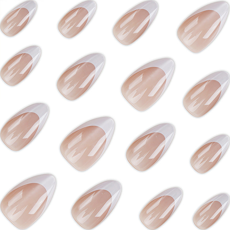 Elegant French Tip Press-On Nail Art Bowlift