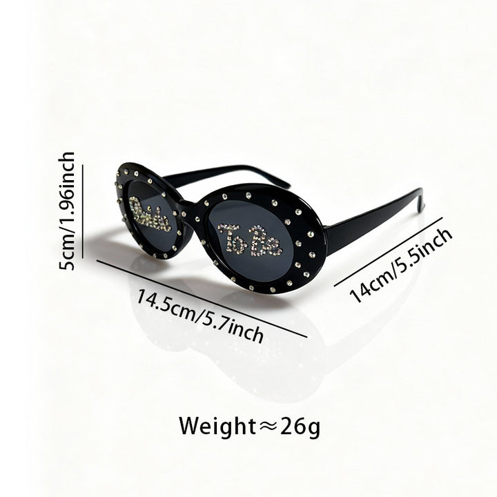 Rhinestone-Embellished Bridal Sunglasses Bowlift